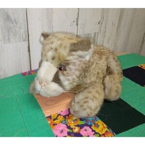 Vintage Mattel Emotions Tan Leopard Plush 12" 1986 Stuffed Animal Realistic